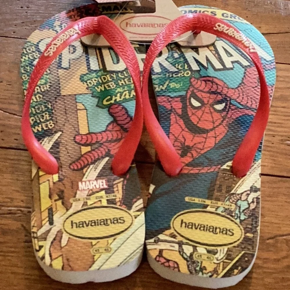 Havaianas Red Spider-Man Flip Flops Sandals. ❗️NEW❗️